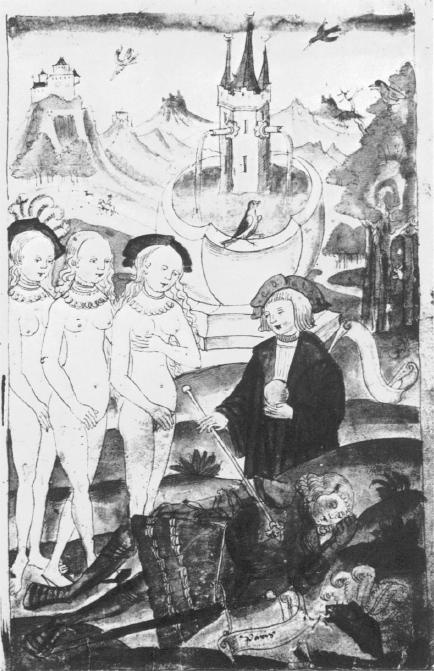 Иоганн Хох, «Суд Париса», иллюстрация 

«De alchimia» Валентина Хернворста (Leiden, Universiteitsbibliotheek)