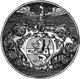 Геральдическая фигура из «Elementa chemiae» Бархузена, 1718.