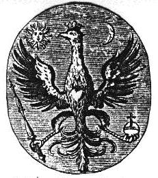 Орёл в качестве духа, восходящего от первоматерии. «Hermaphroditisches Sonn-  und Mondskind», 1752.